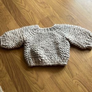 Custom chunky knit baby sweater
